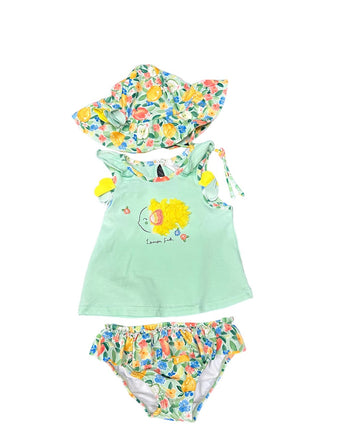 3 PIECE FRUITY FISH SWIM SET - Pink and Brown Boutique