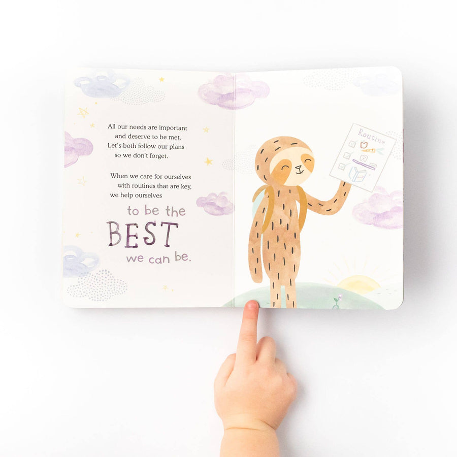 Sloth Snuggler + Intro Book - Routines - Pink and Brown Boutique