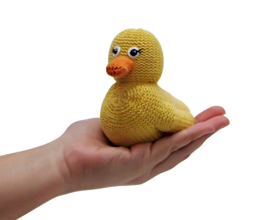 Baby Rattle Duck Toy (Handmade) - Pink and Brown Boutique