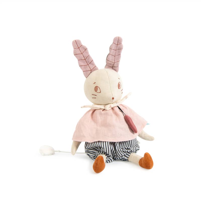 Lune the Rabbit - Musical Toy - Pink and Brown Boutique
