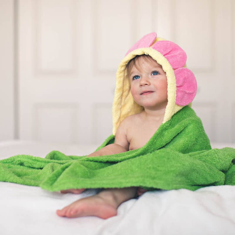 Flower Hooded Towel for toddlers ages 2 to 8 years old