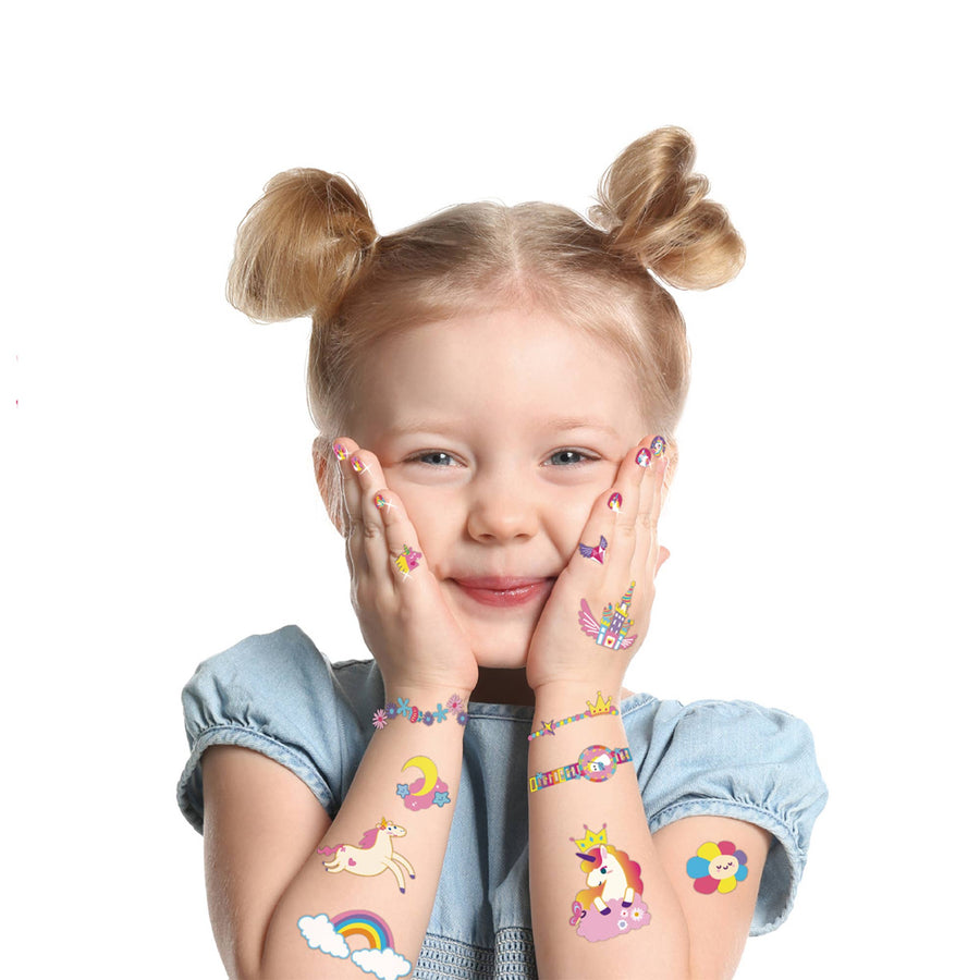 Avenir - Nail Stickers And Tattoos UNICORNS - Pink and Brown Boutique