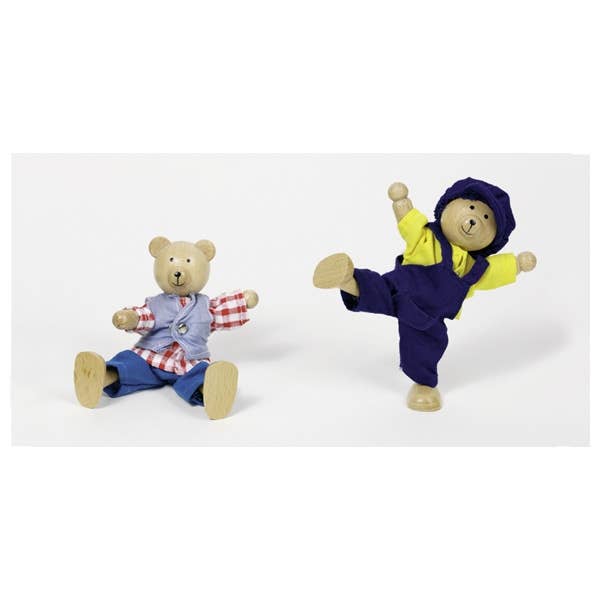 Flexible puppets - Bear dress-up box - Pink and Brown Boutique