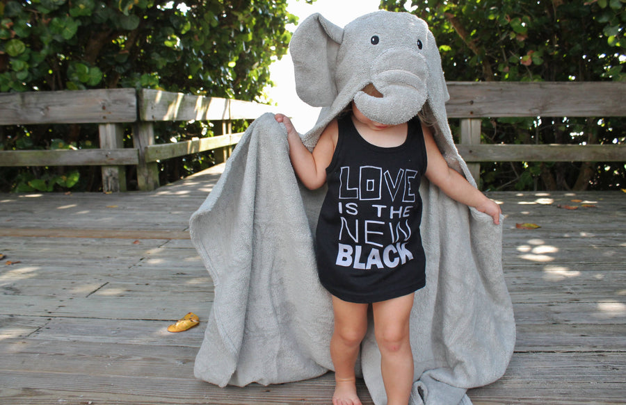 Elephant hooded towel