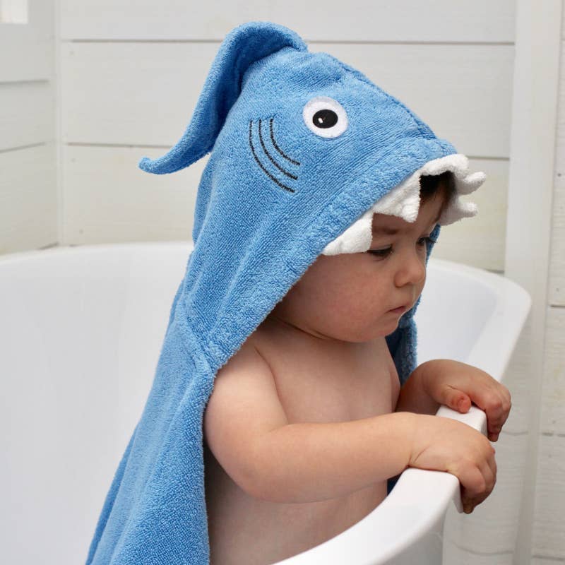 Blue Shark Hooded Towel