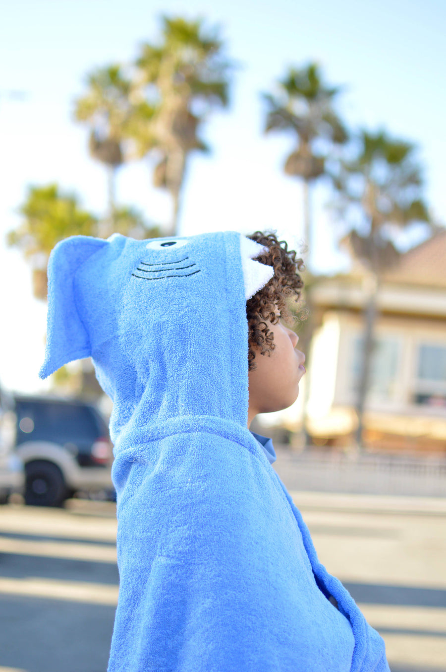 Blue Shark Hooded Towel