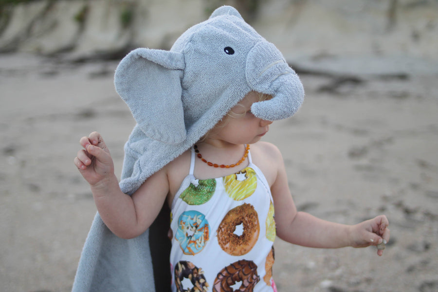 Elephant hooded towel