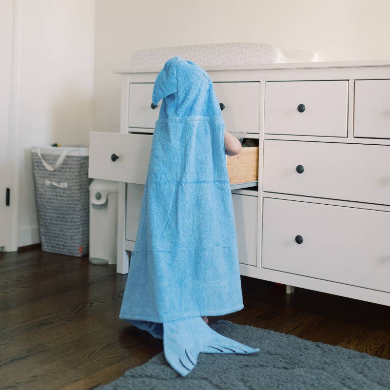 Blue Shark Hooded Towel