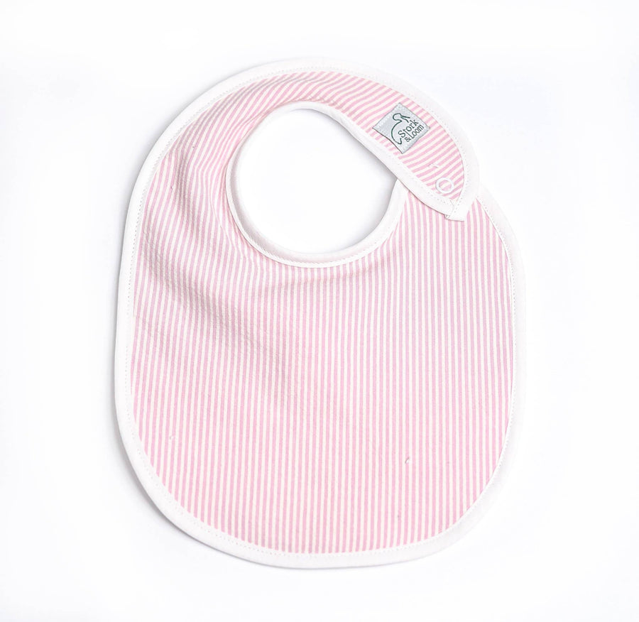 Pink Seersucker Classic Bib