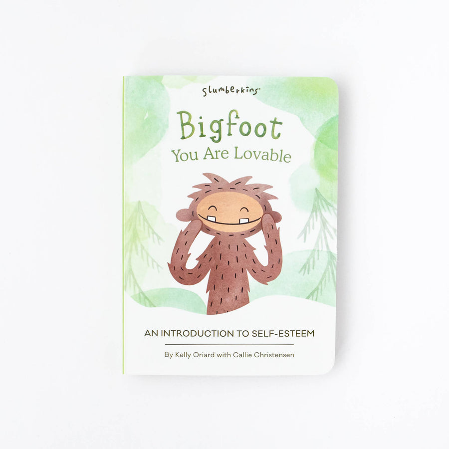 Bigfoot Snuggler + Intro Book - Self Esteem - Pink and Brown Boutique
