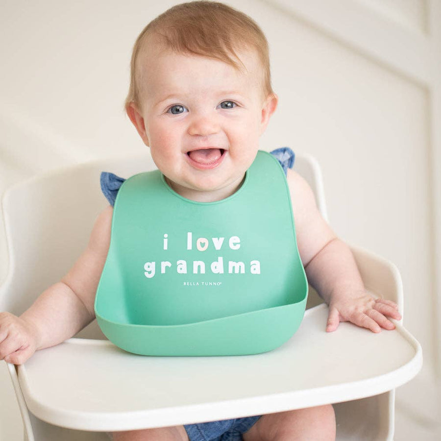 Love Grandma Wonder Bib - Pink and Brown Boutique