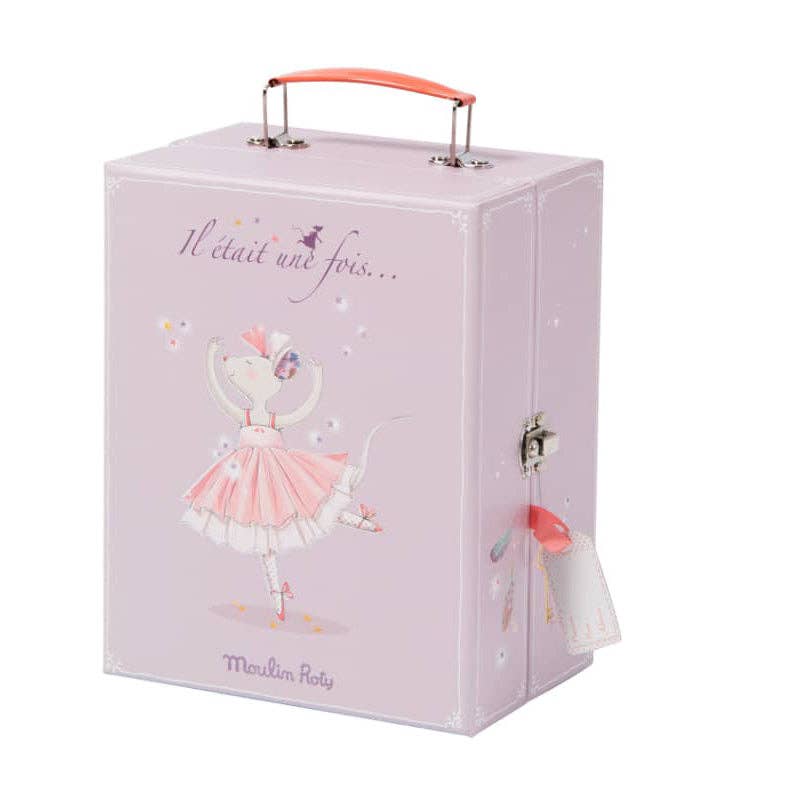 Suitcase Ballerina Mouse&Tutus in Wardrobe - Doll - Pink and Brown Boutique