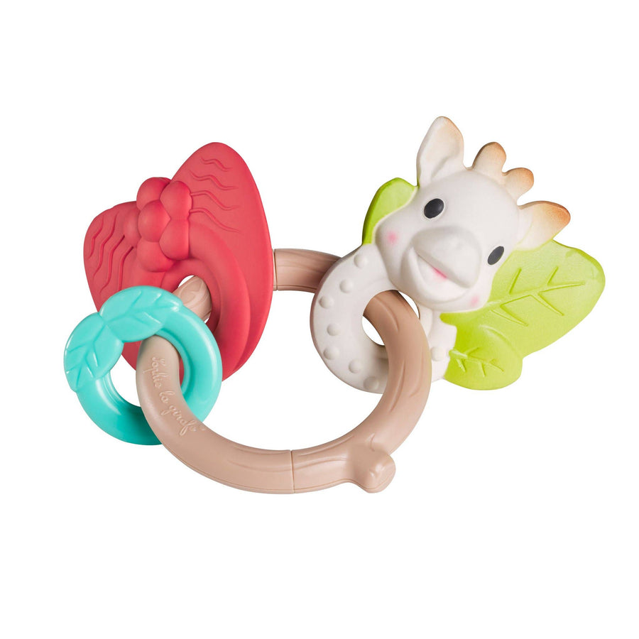 So'pure Natur'chew Rattle - Pink and Brown Boutique