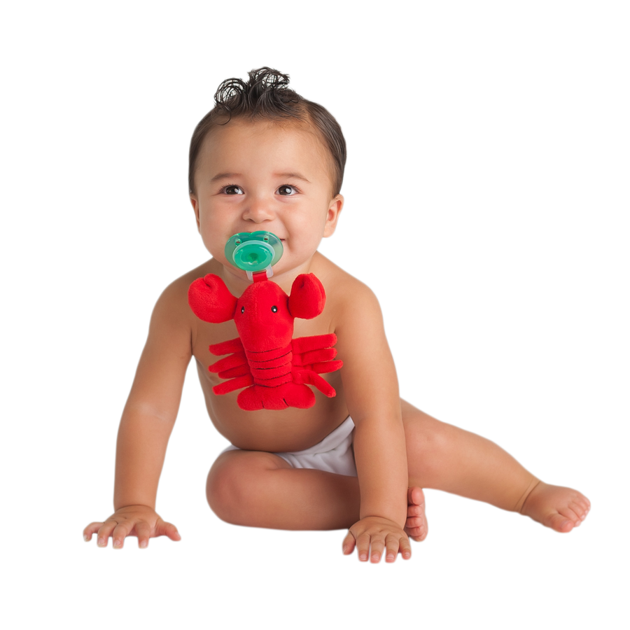 Lexi Lobster Paci - Pink and Brown Boutique