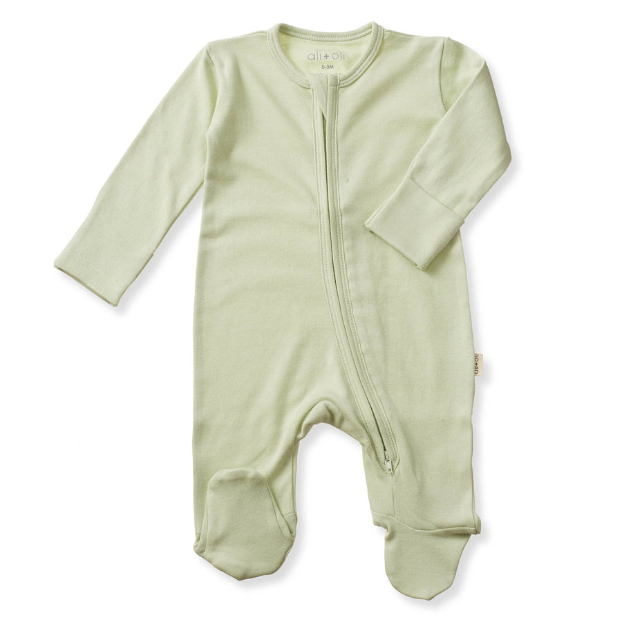 Baby Footie 2-Way Zipper – Organic Cotton