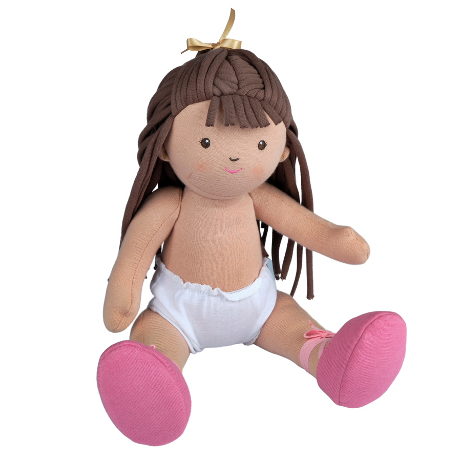 Sofia Soft Jointed & Dressable Doll with Accessories - Pink and Brown Boutique