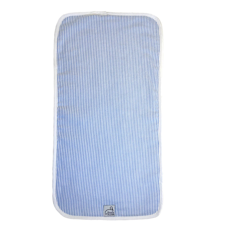 Light Blue Seersucker Burp Cloth