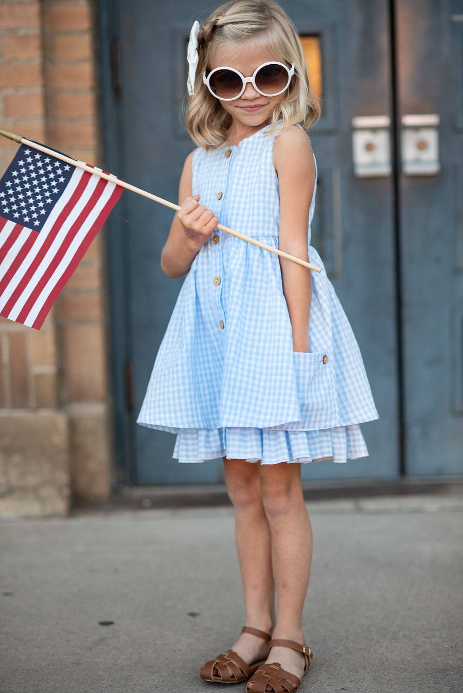 blue and pink gingham dress In Your Happy Place Pink Gingham Dress, Medium - The Mint Julep Boutique