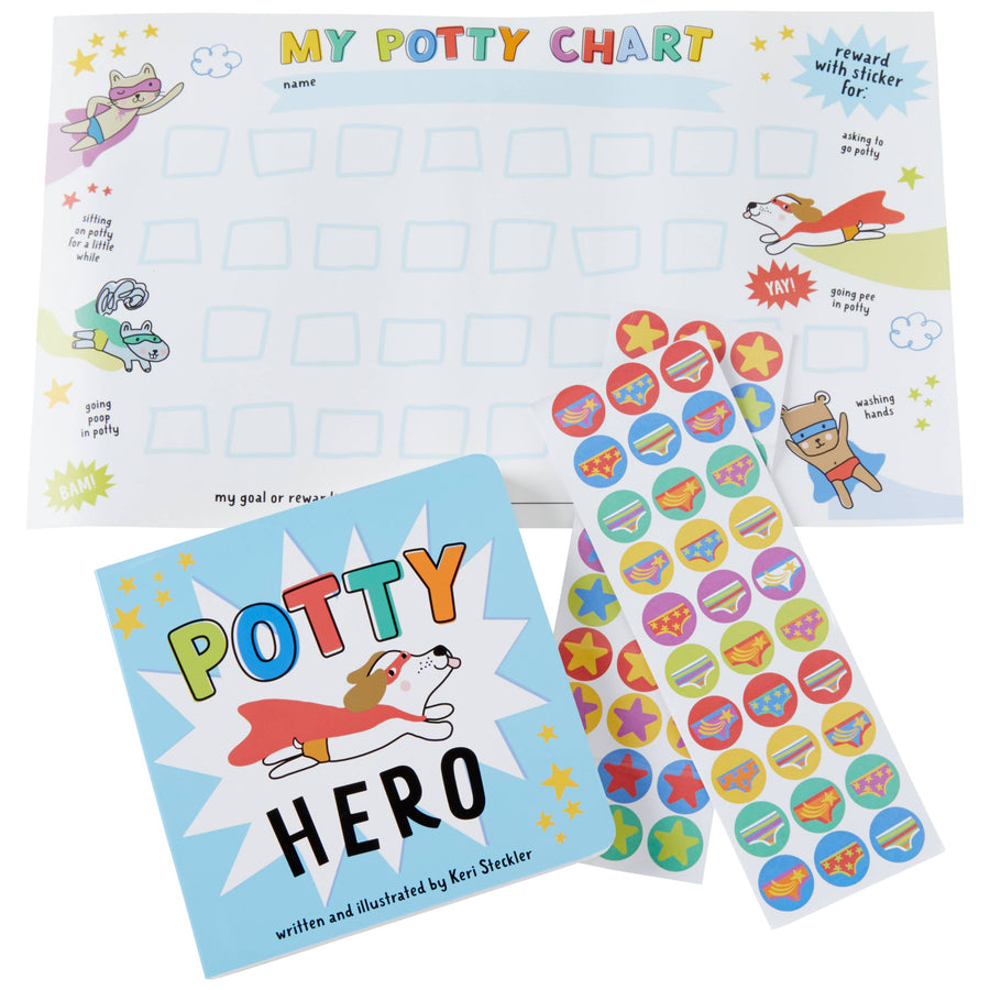 POTTY HERO BOY - Pink and Brown Boutique