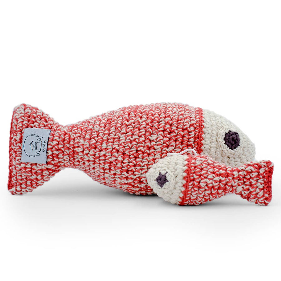 Fish Music Box 100% organic cotton - Pink and Brown Boutique