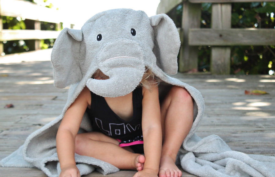 Elephant hooded towel