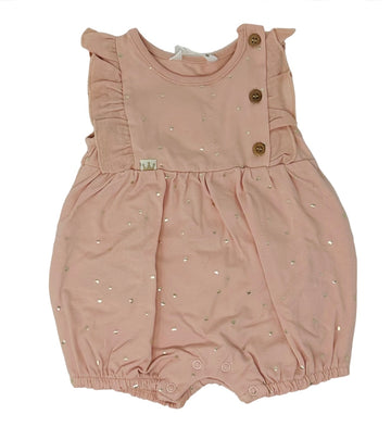 Gold Heart Sunsuit - Pink and Brown Boutique