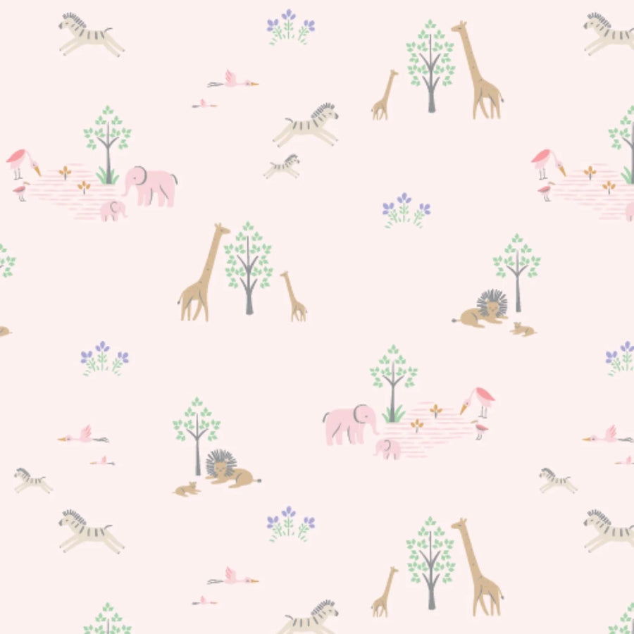 Pink Serene Safari Magnetic Footie - Pink and Brown Boutique