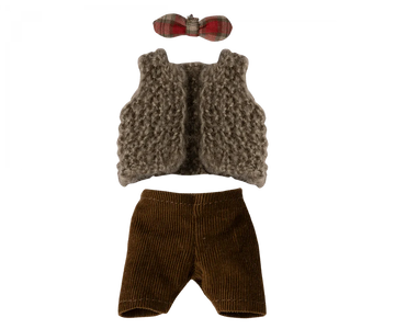 VEST, PANTS AND BOW TIE - Pink and Brown Boutique