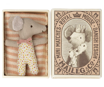 SLEEPY/WAKEY ROSE BABY MOUSE - Pink and Brown Boutique