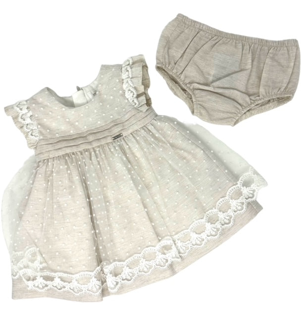 LACE MUSLIN DRESS AND BLOOMER - Pink and Brown Boutique