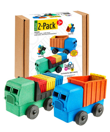 Cargo and Dump Truck 2 Pack