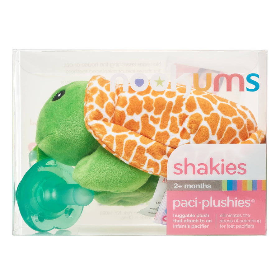 Tickles Turtle Paci - Pink and Brown Boutique