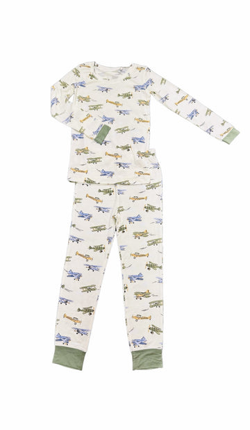 AIRPLANES PAJAMA - Pink and Brown Boutique