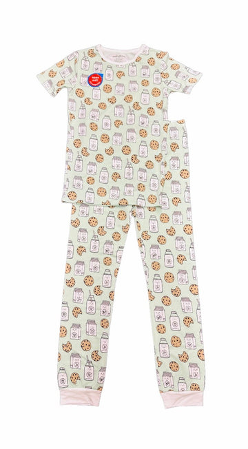 MILK AND COOKIES PAJAMA SET - Pink and Brown Boutique