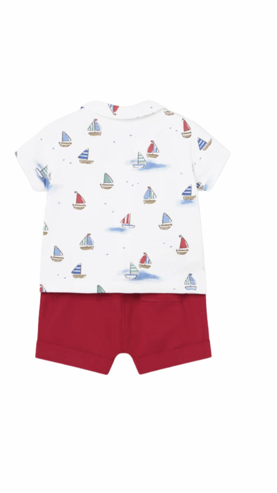 SAILBOAT PRINT BABY BOY SET - Pink and Brown Boutique