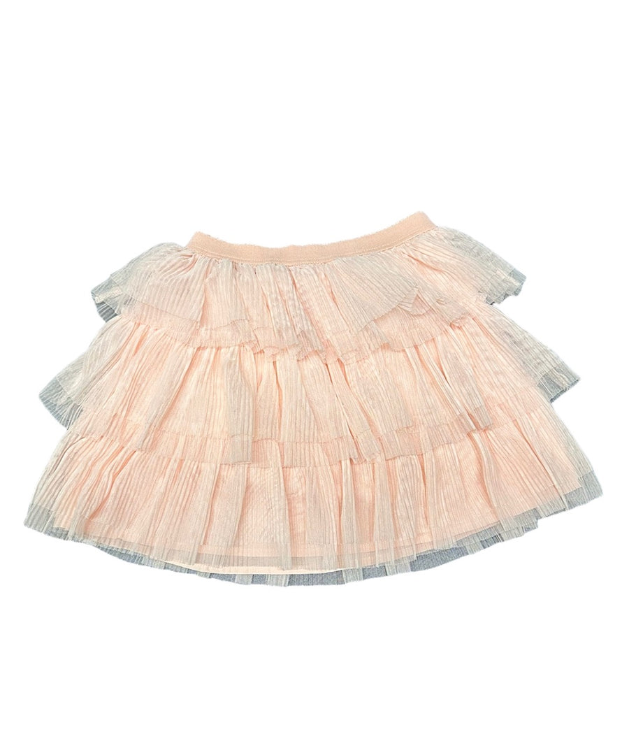 EMBROIDERED FLOWER TOP WITH LAYER TULLE SKIRT - Pink and Brown Boutique