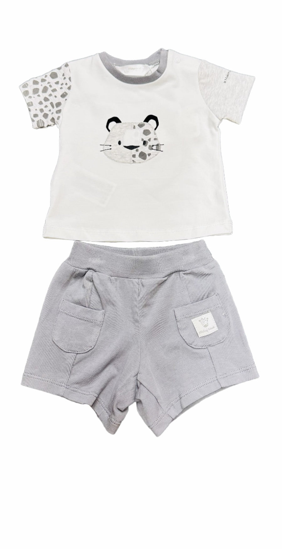 EMBROIDERED TIGER BABY BOY SET - Pink and Brown Boutique