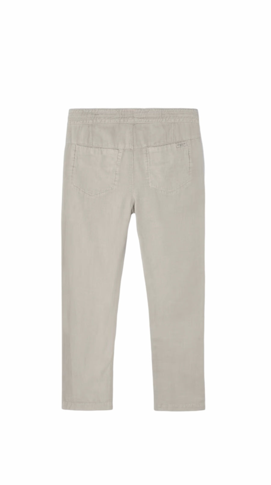 KHAKI TWILL LINEN PANTS