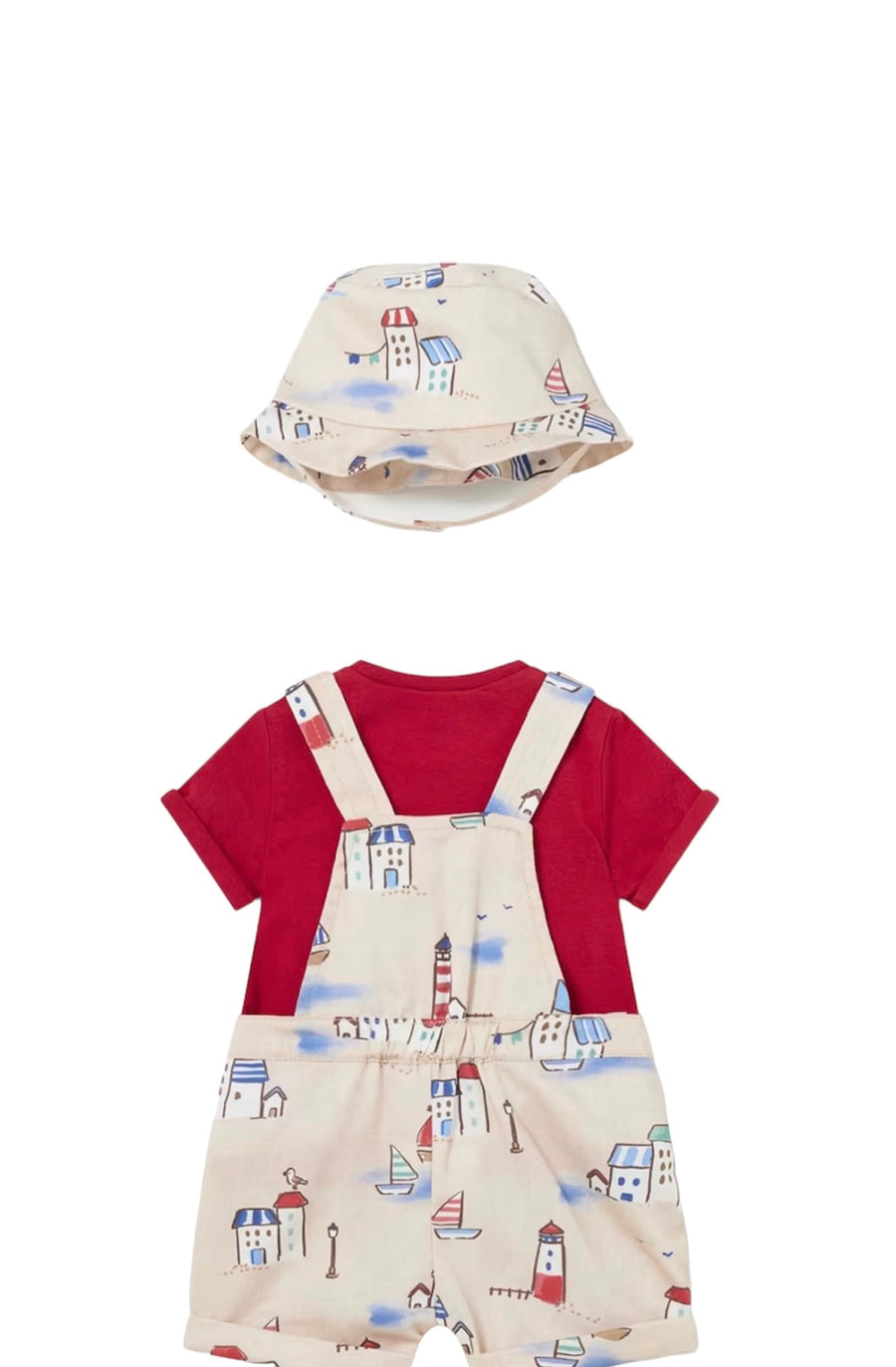 SEA LIFE ROMPER W/HAT SET - Pink and Brown Boutique