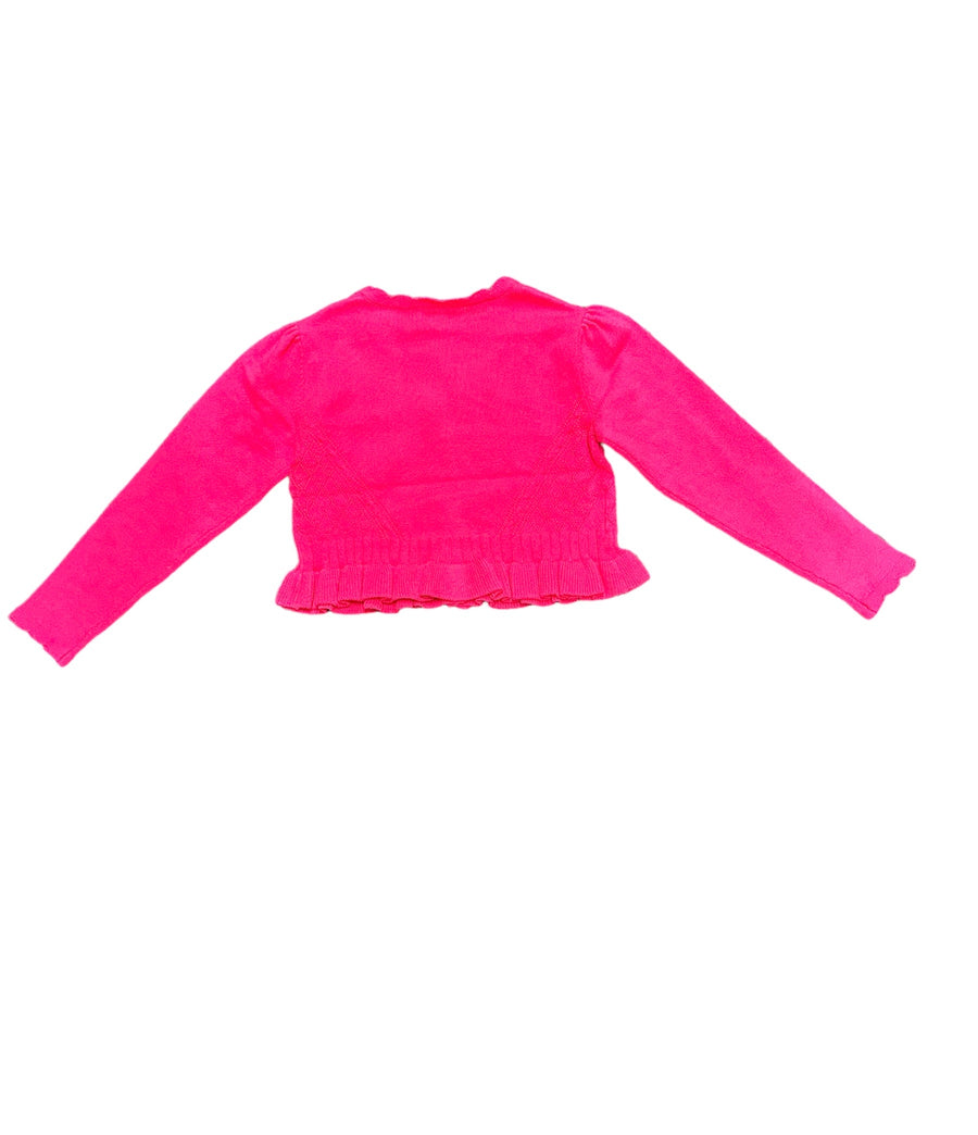 FUSCHIA ORGANIC  COTTON GIRL SWEATER - Pink and Brown Boutique