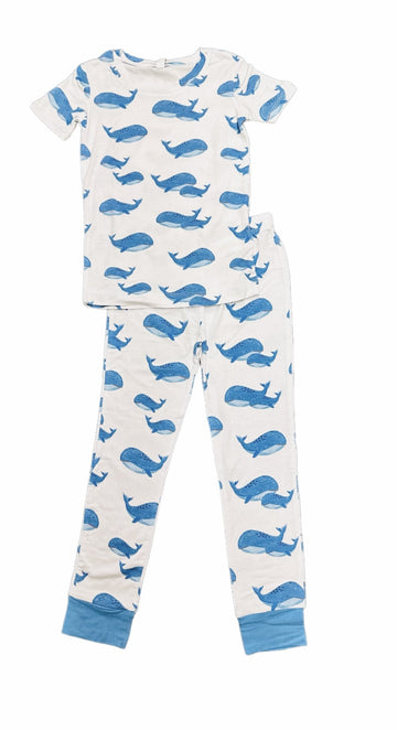 BLUE WHALE PAJAMA - Pink and Brown Boutique