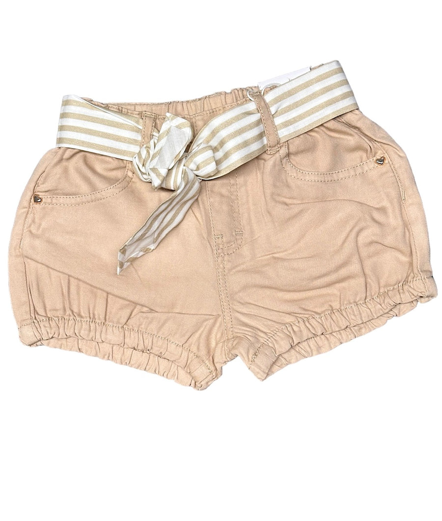 EMBROIDERED CREME FLOWER WITH SHORT SET - Pink and Brown Boutique