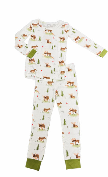 WILD MOOSE PAJAMA - Pink and Brown Boutique