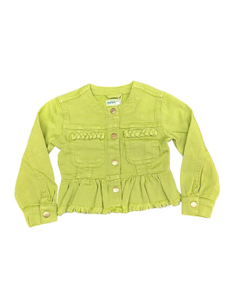 CHARTREUSE ORGANIC COTTON JEAN JACKET - Pink and Brown Boutique