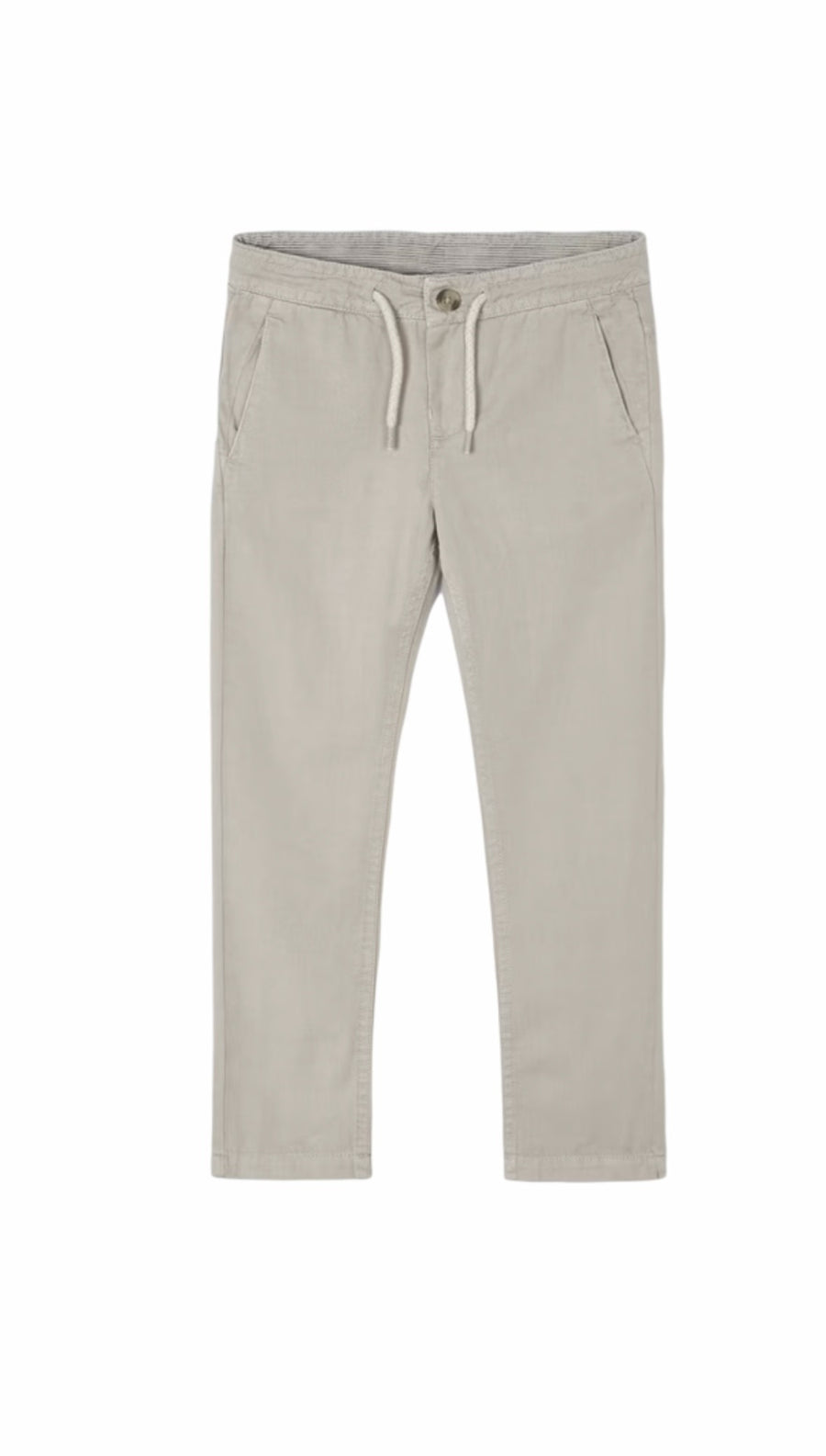 KHAKI TWILL LINEN PANTS