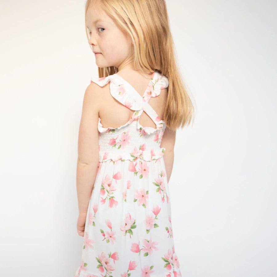 SMOCKED RUFFLE TIERED SWEET MAGNOLIAS  SUNDRESS