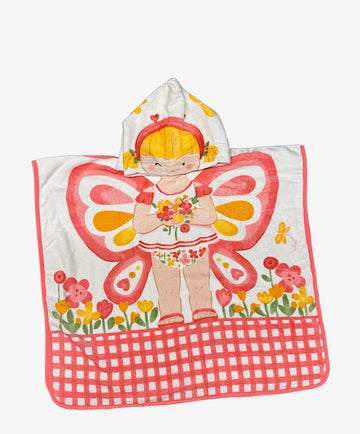 PINK GIRL BUTTERFLY COTTON BATH TOWEL - Pink and Brown Boutique