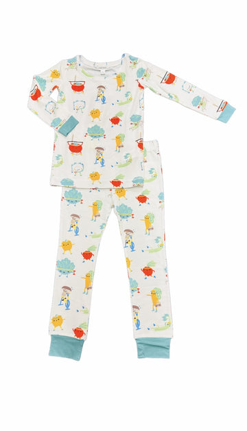EXCERCISE VEGGIES PAJAMA - Pink and Brown Boutique