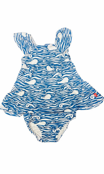 BEAUTIFUL SEA DRESS AND BLOOMER SET