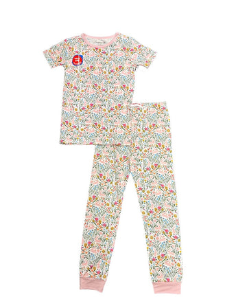 FLORAL PINE BUNNIES PAJAMA - Pink and Brown Boutique